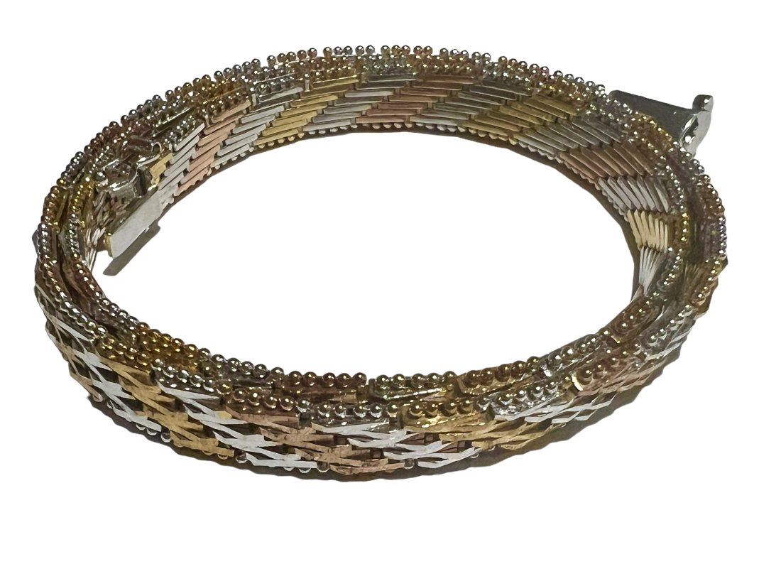 Italian Sterling Silver Tri-Colored Herringbone Chain (1 of 5)