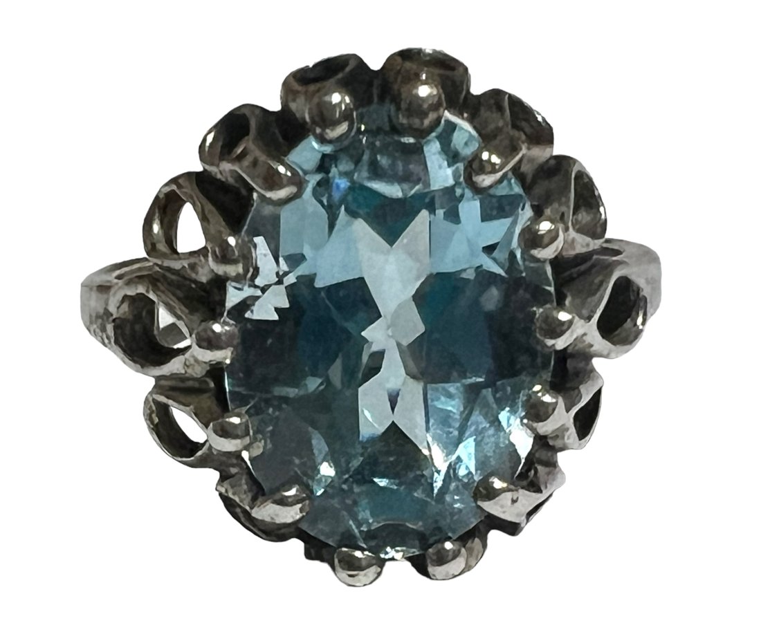 Kabana Sterling Silver Ring with Blue Topaz (1 of 6)