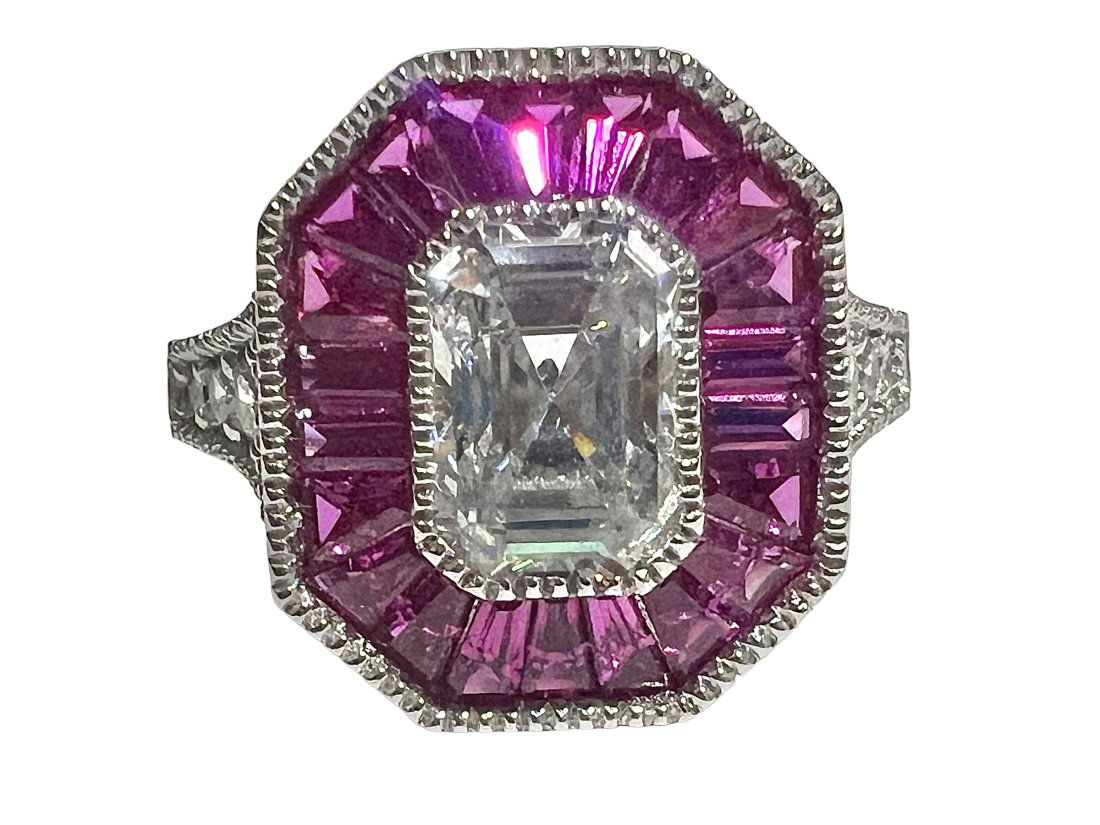 Contemporary Art Deco Style Sterling Silver Ring (1 of 8)