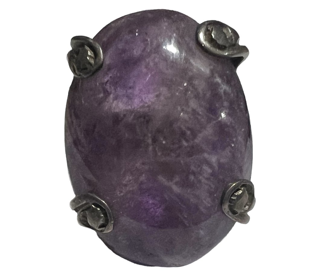 Old Taxco Mexico Sterling Silver Amethyst Ring Signed SHC (1 of 7)