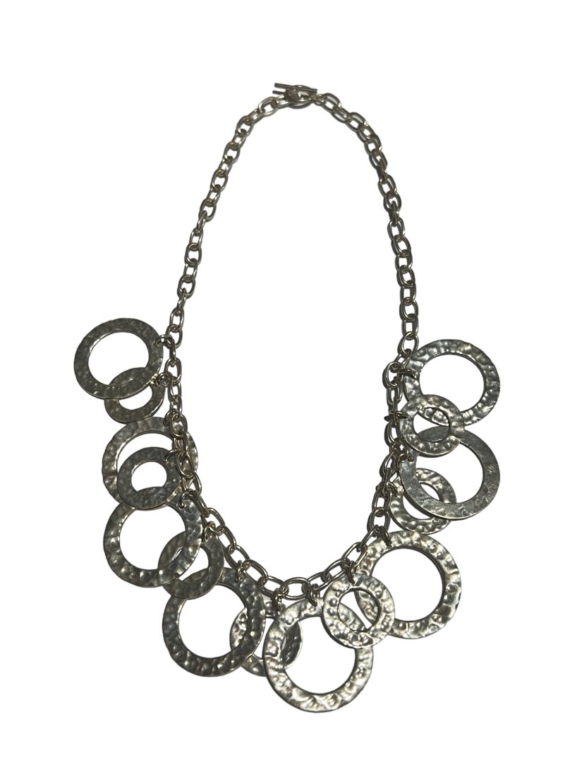 Sterling Silver Circle Necklace with Toggle Clasp (1 of 7)