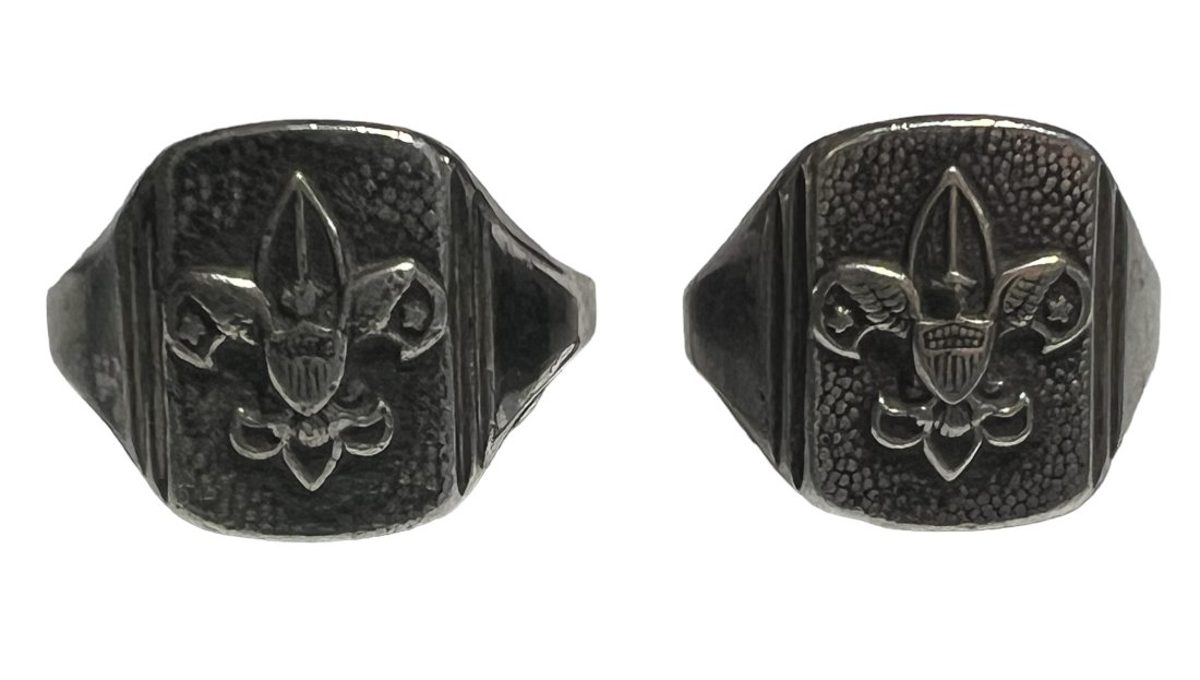 Lot of 2 Vintage Boy Scout Sterling Silver Rings (1 of 6)
