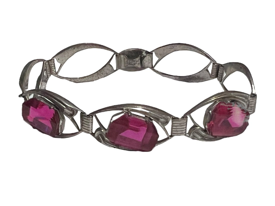 Vintage Mid Century Modern Sterling Silver Bracelet (1 of 7)