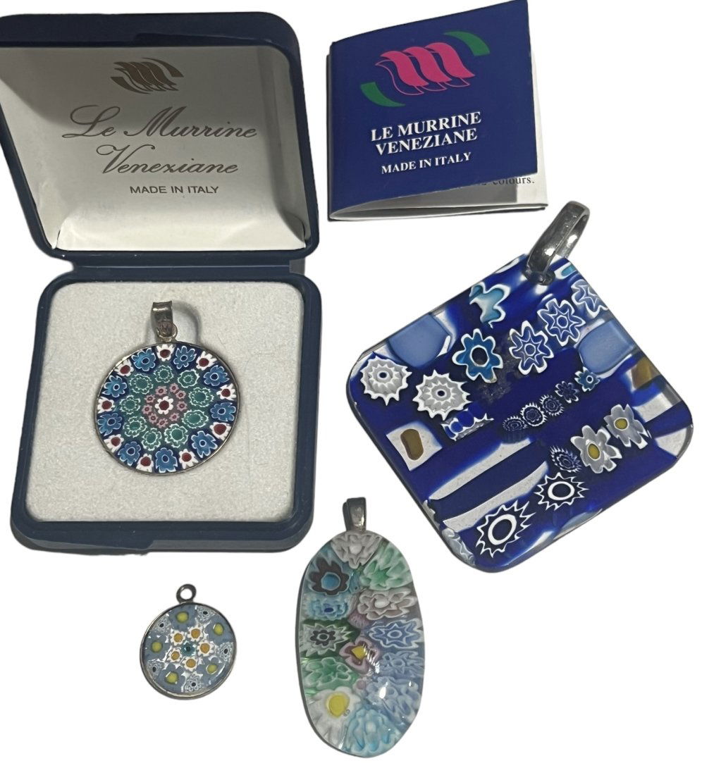 Lot of 4 Murano Art Glass Pendants (1 of 8)
