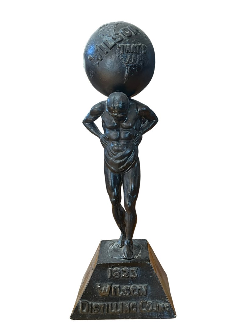 1930s Wilson Distilling Co Art Deco Advertising Store Display Atlas with Globe (1 of 9)