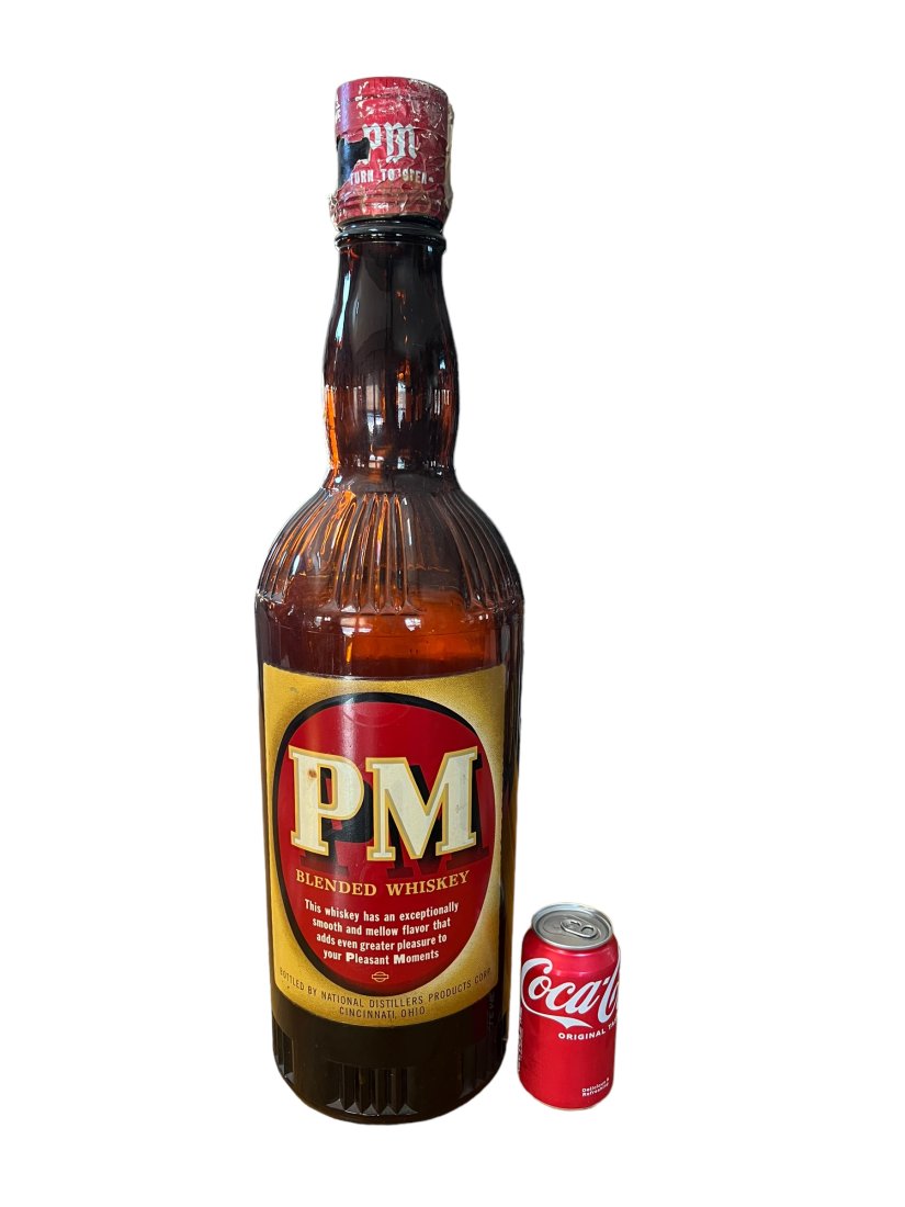 Vintage PM Whiskey Big Store Display Bottle (1 of 4)