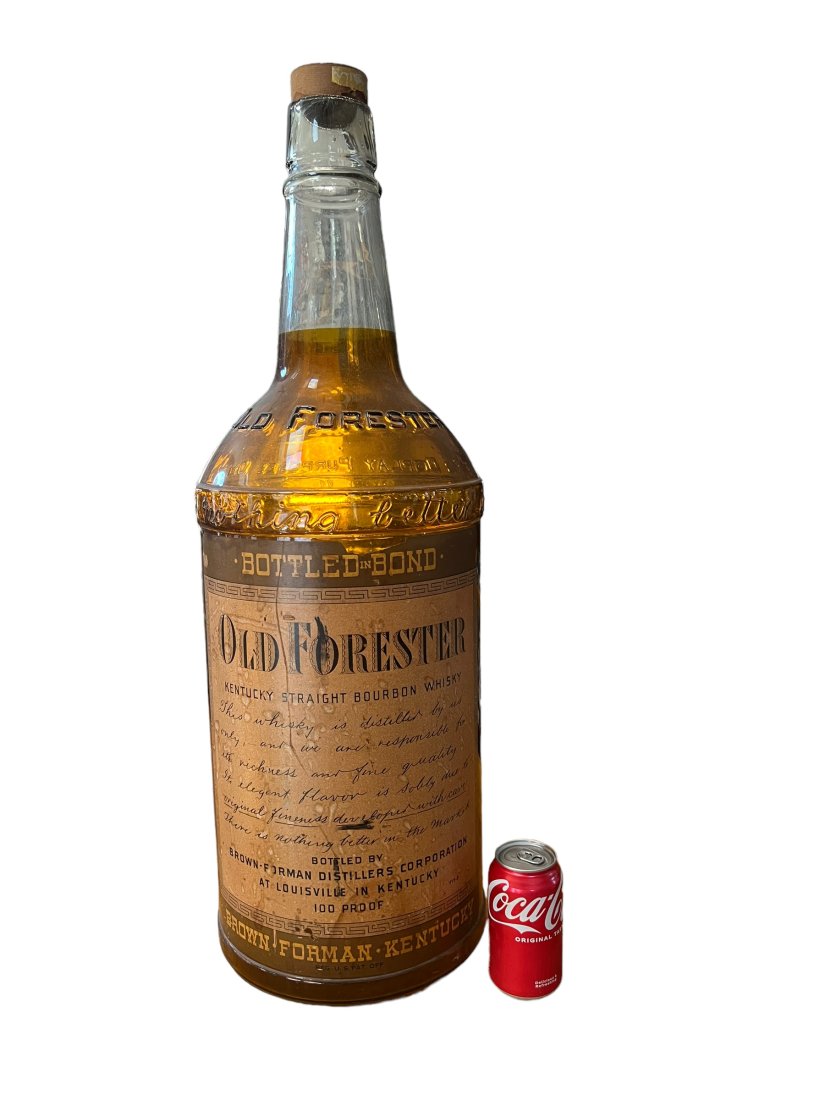 Vintage Old Forester Straight Kentucky Bourbon Whiskey Big Store Display Bottle (1 of 6)