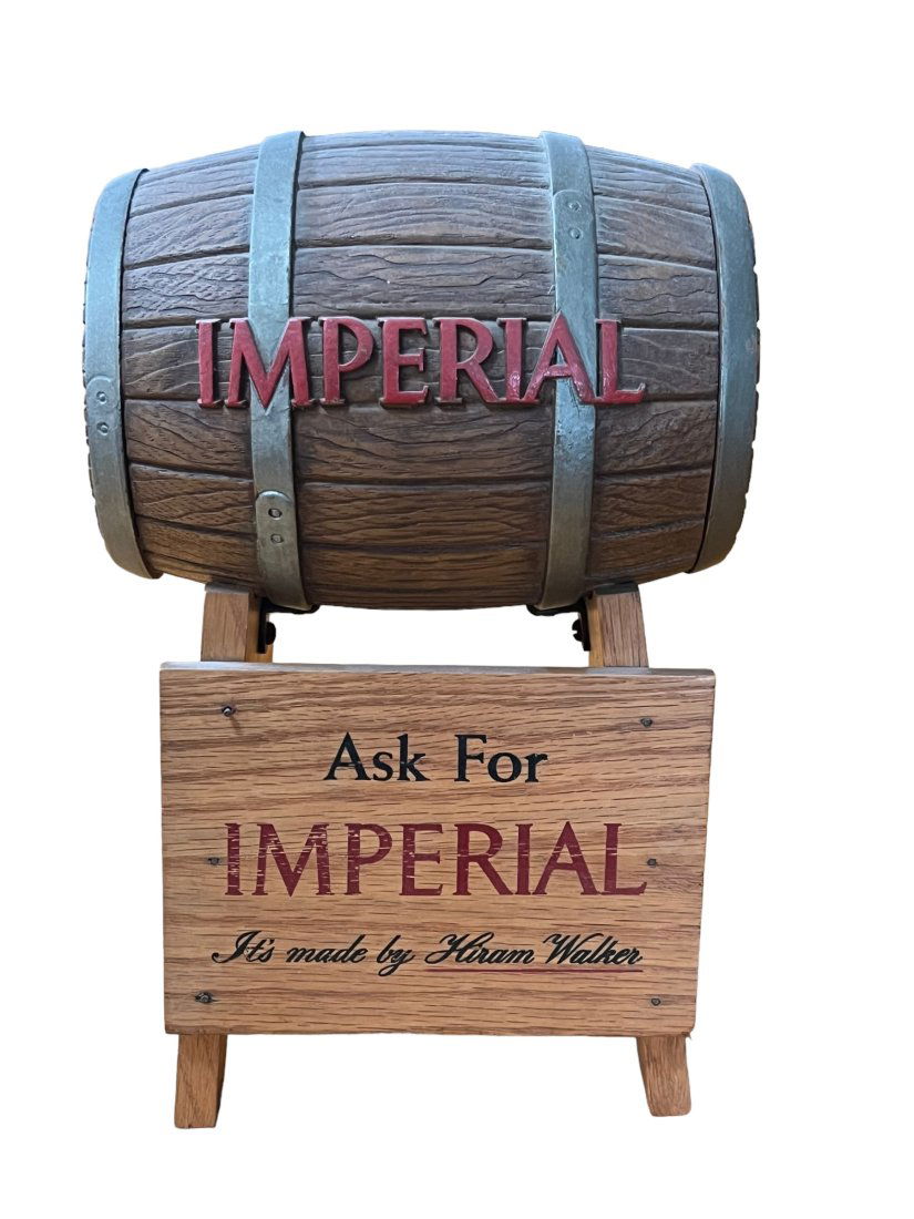Vintage Imperial Hiram Walker Kitty Keg Advertising Back Bar Pub Store Display (1 of 7)