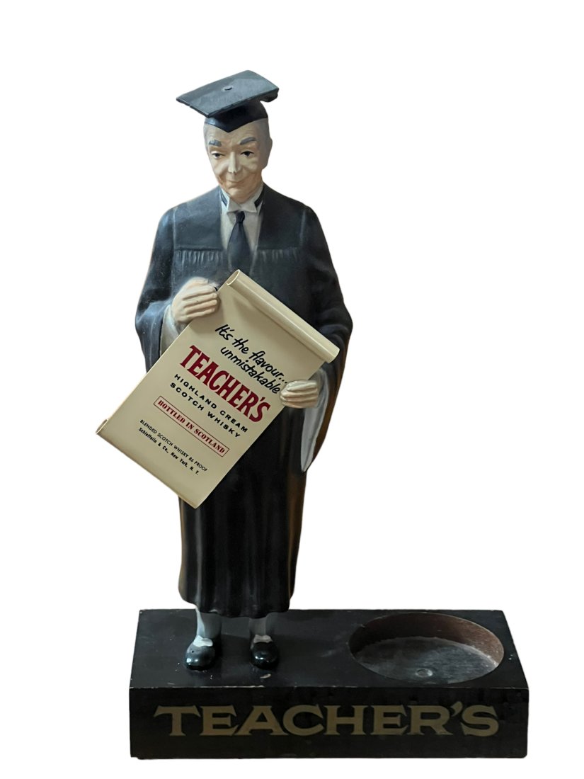 Vintage Teacher’s Scotch Whiskey Bottle Holder Advertising Back Bar Store Display (1 of 7)