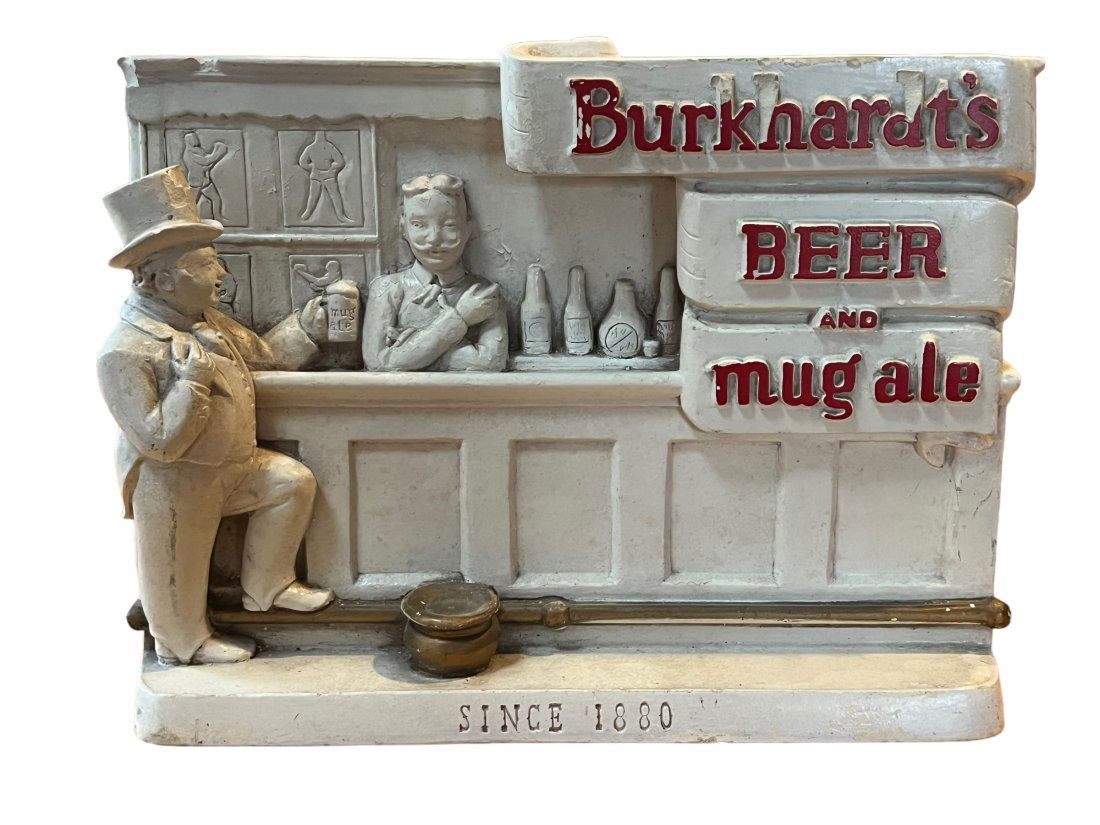 Vintage Burkhardt’s Beer and Mug Ale Advertising Back Bar Store Display (1 of 6)