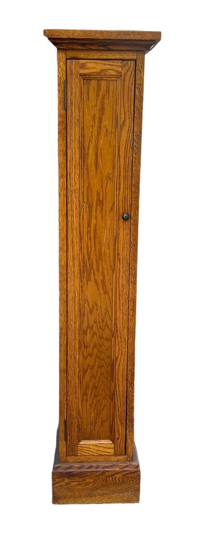 Skinny Oak Storage Cabinet (1 of 3)