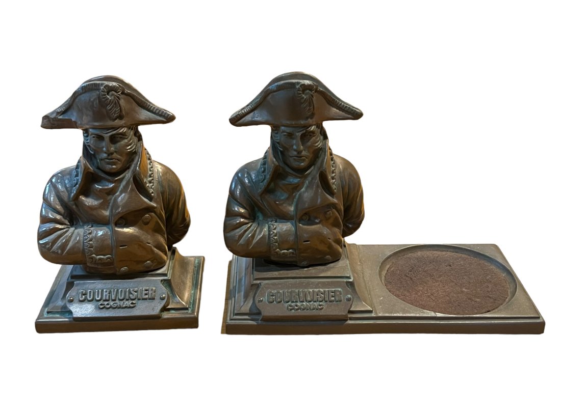 Lot of 2 Courvoisier Cognac Napoleon Back Bar Displays 1 with Bottle Rest (1 of 9)