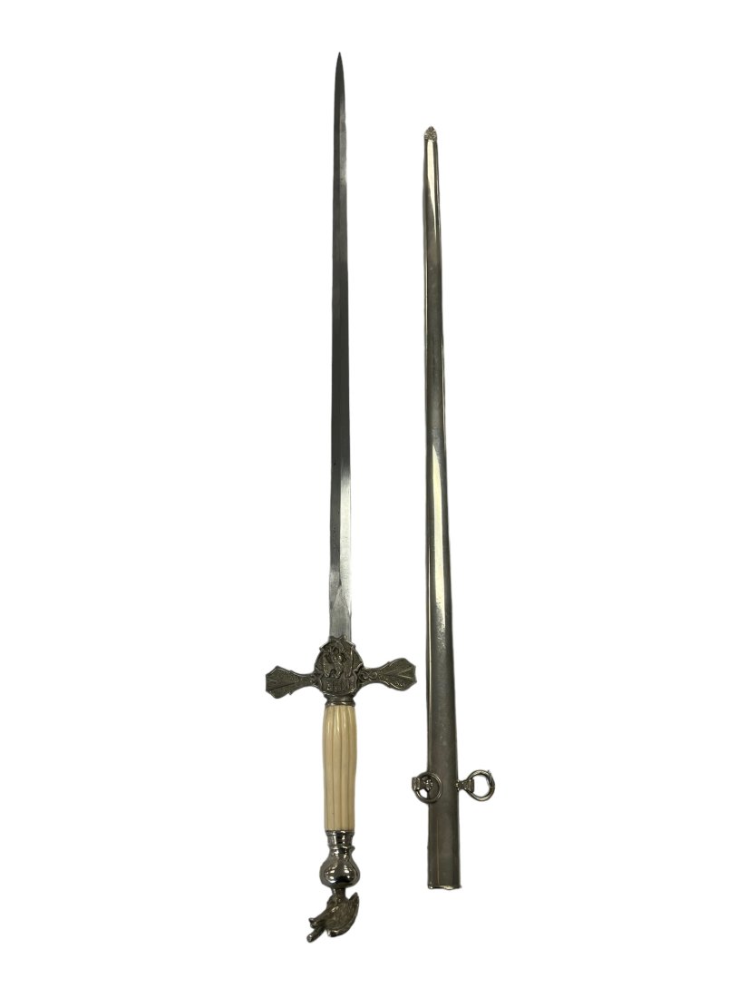 Masonic Fraternal Knights of the Golden Eagle Ceremonial Sword and Scabbard: Masonic Fraternal Knights of the Golden Eagle Ceremonial Sword and Scabbard.