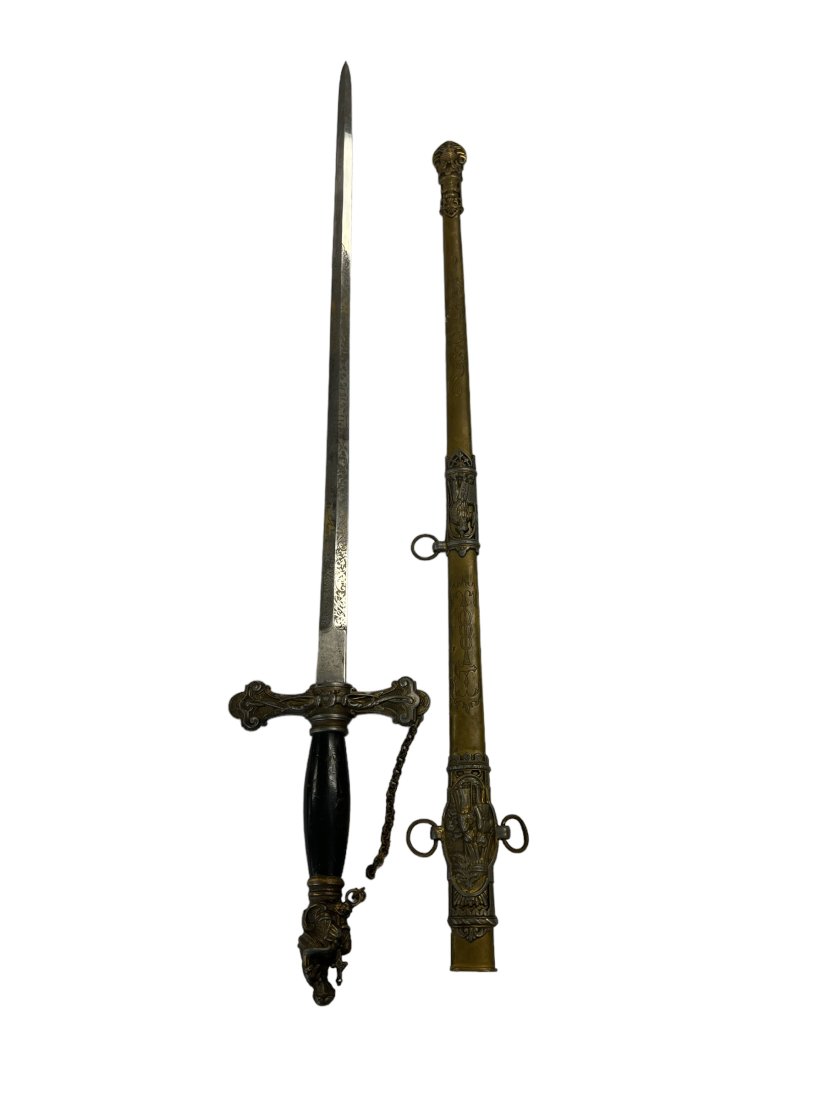 Fraternal Odd Fellows Ceremonial Sword and Scabbard Made by Ames (1 of 9)