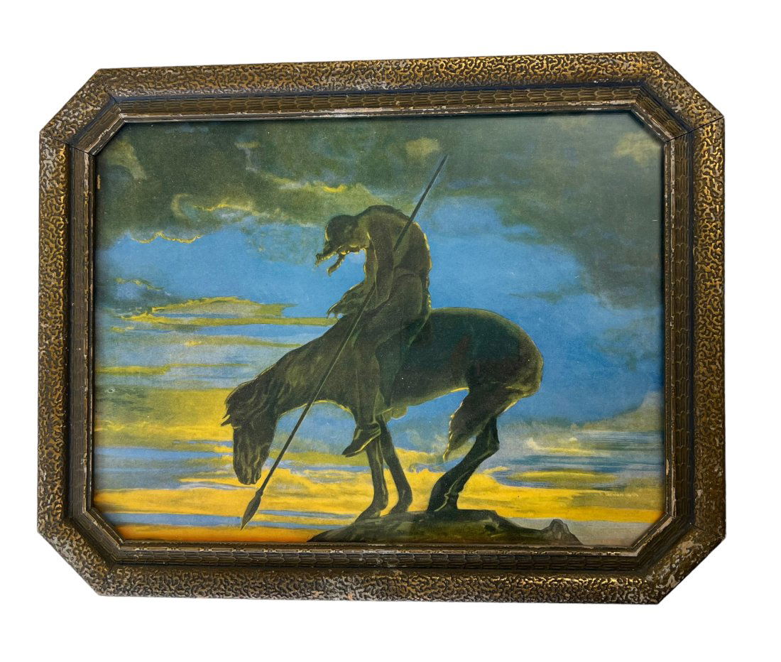 Native American End Of The Trail by James Earle Fraser Framed Art Deco Lithograph Print (1 of 6)