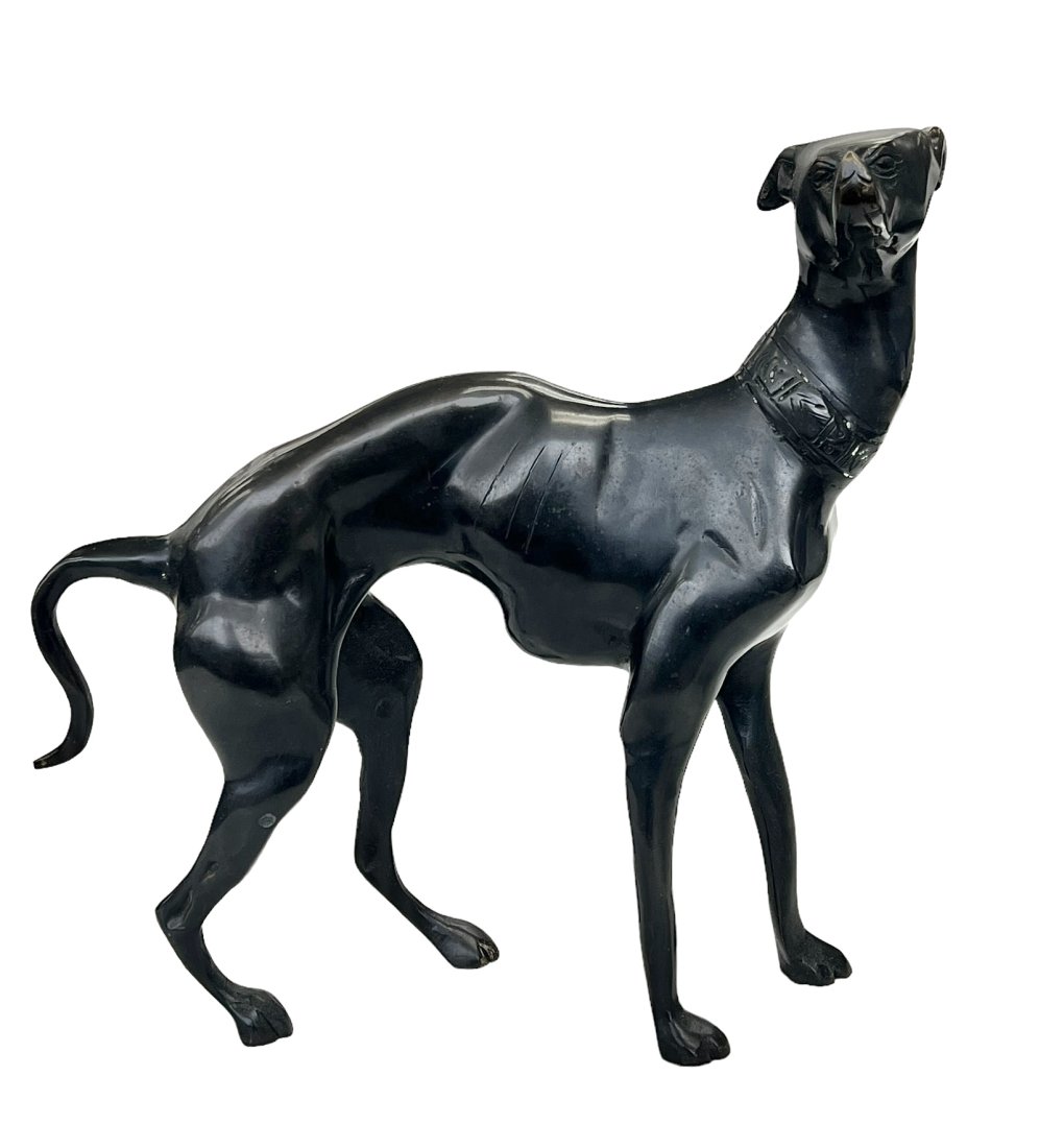 Vintage Greyhound Whippet Dog Bronze Sculpture (1 of 5)