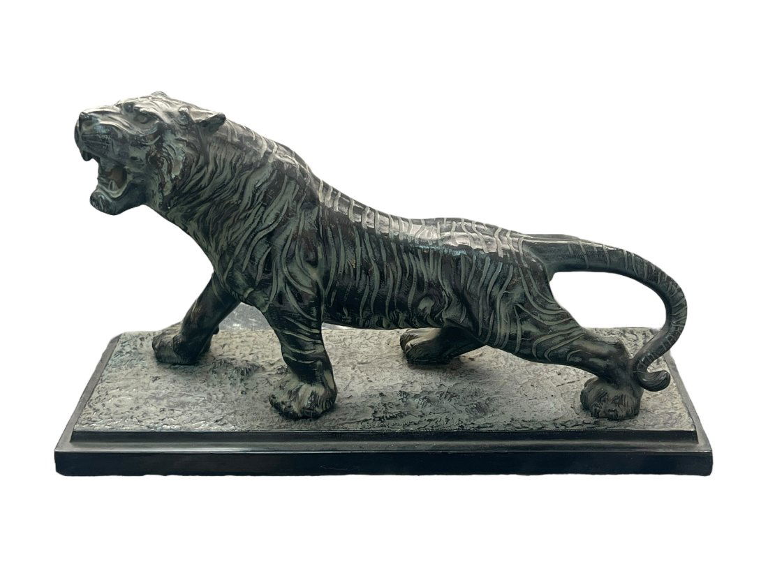 Vintage Bronze Tiger Statue (1 of 6)