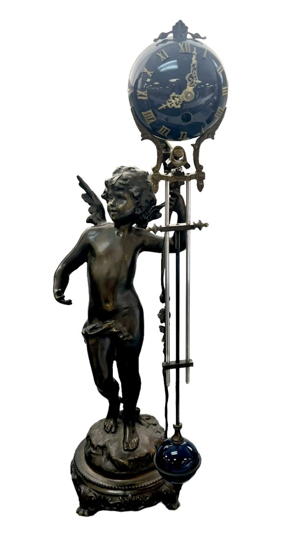 August Moreau Cherub Swinging Ball Clock (1 of 9)