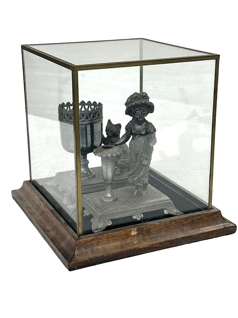 2 James Tufts Antique Silver Plate Figural Holders Displayed in Showcase (1 of 10)