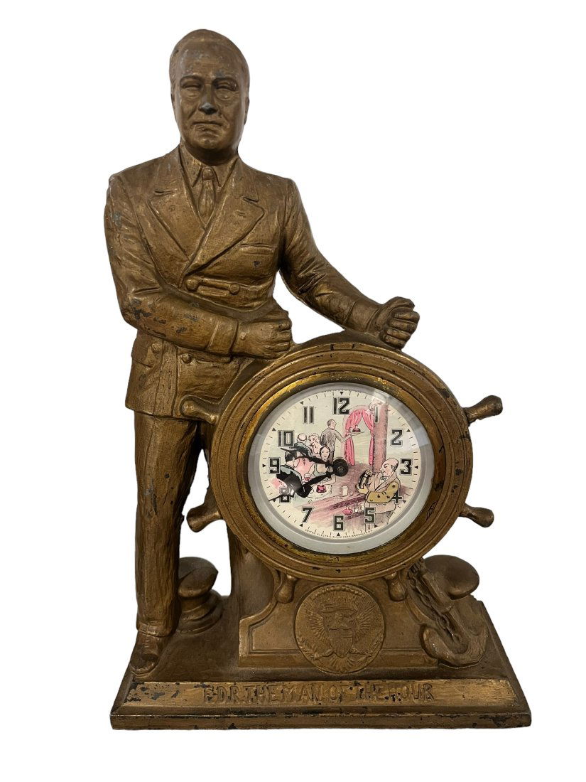 FDR The Man of the Hour Novelty Clock: FDR The Man of the Hour Novelty Clock.