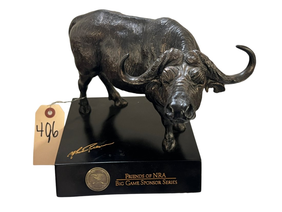 Friends of the NRA Cape Buffalo Resin Sculpture: Friends of the NRA Cape Buffalo Resin Sculpture.