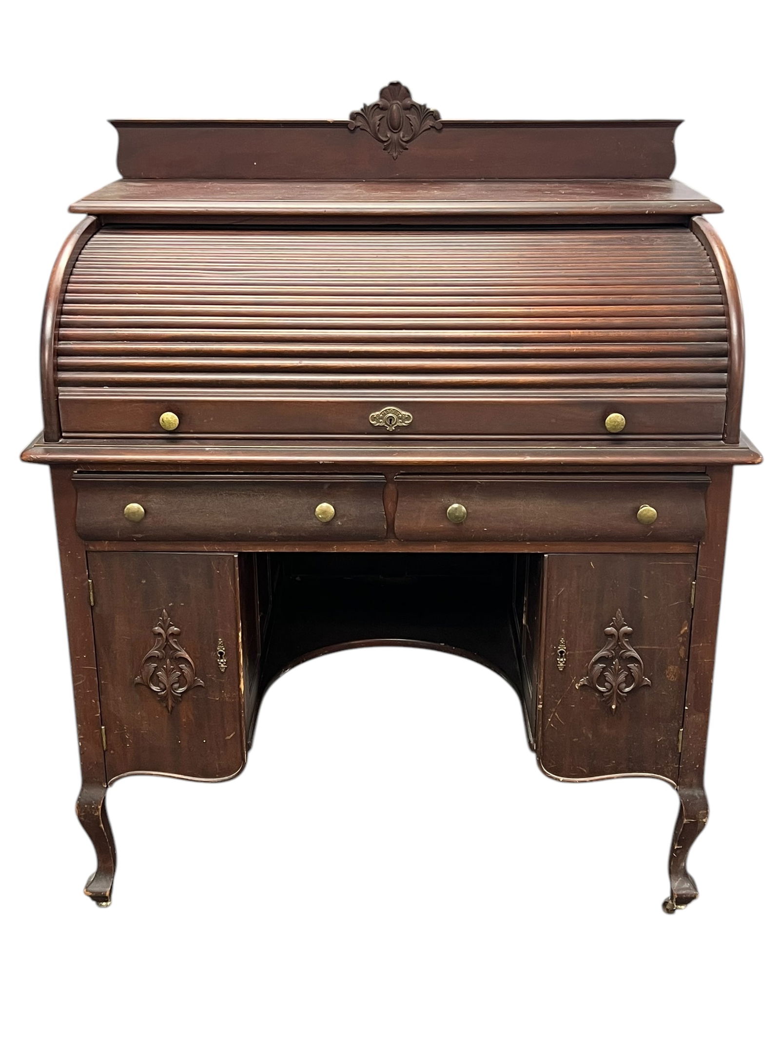 Victorian Macey Fancy Mahogany Roll Top Desk (1 of 10)
