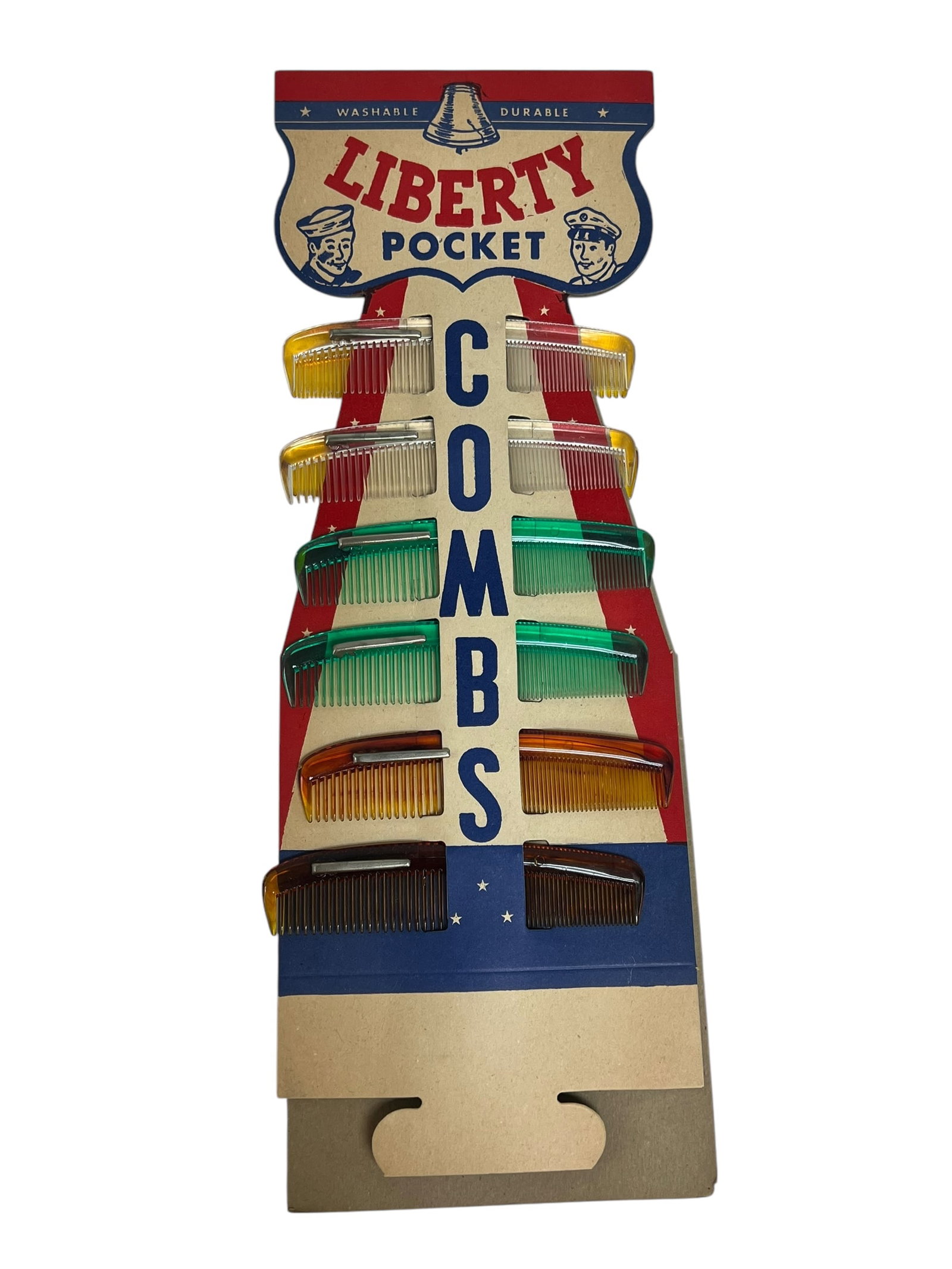 Vintage Liberty Pocket Combs Store Display with Combs: .Vintage Liberty Pocket Combs Store Display with Combs.