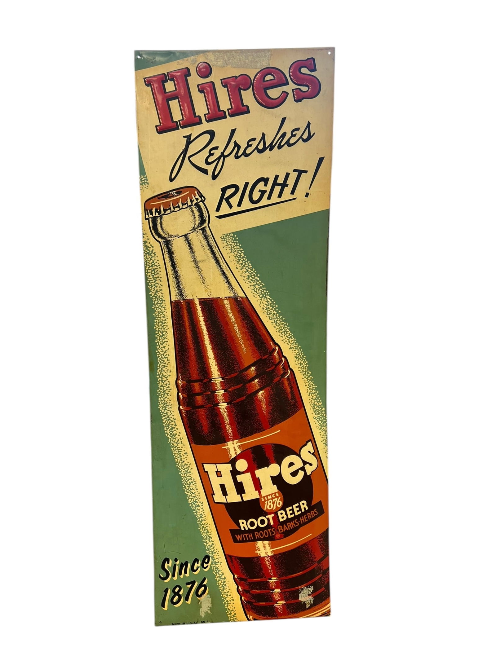 Early Embossed Hires Root Beer Advertising Sign (1 of 10)