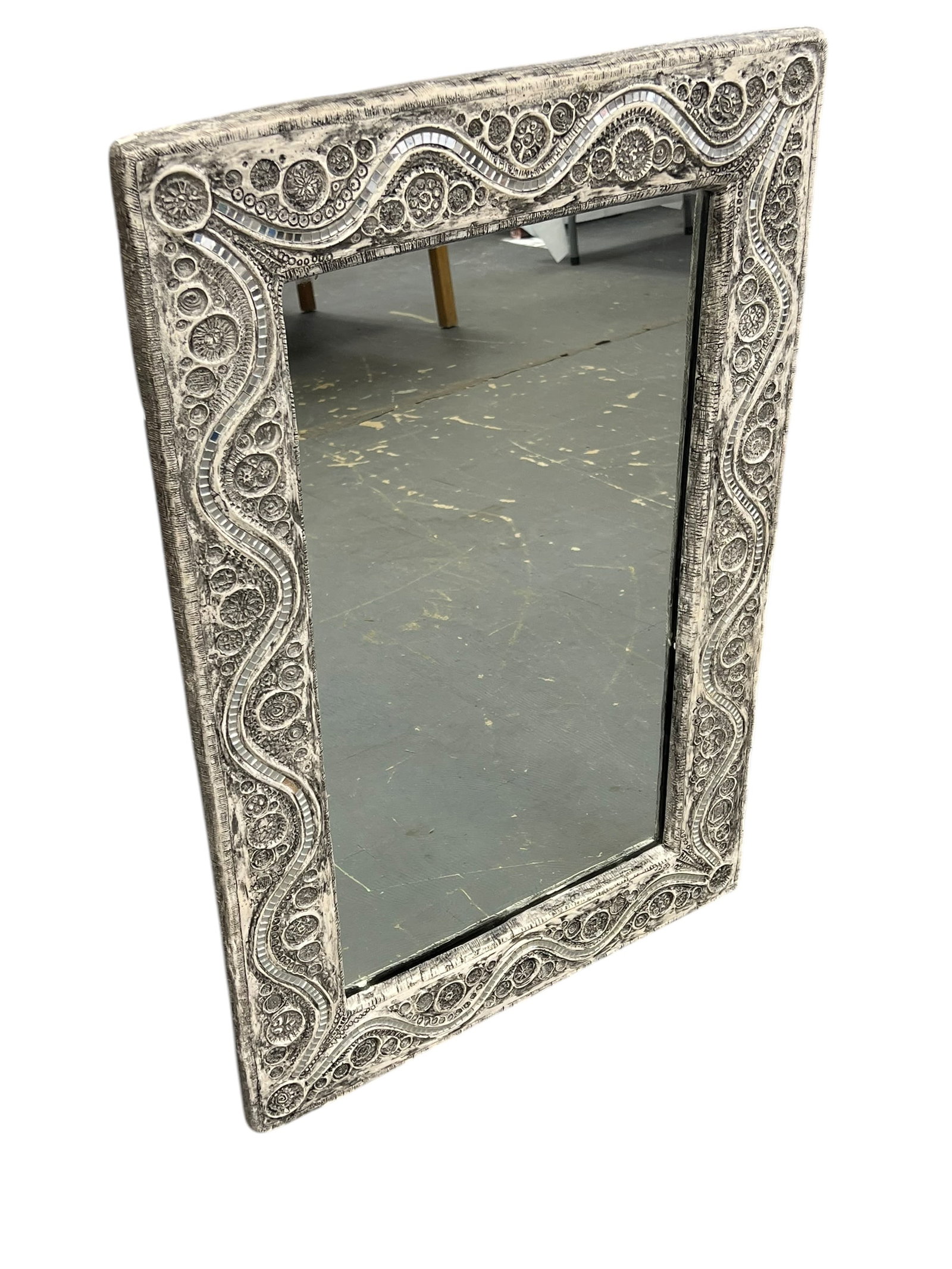 Large Mid Century Modern Mirrored Mirror (1 of 8)