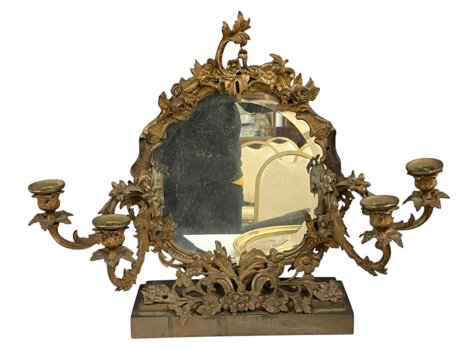 Antique French Vanity Mirror with Candelabra (1 of 7)