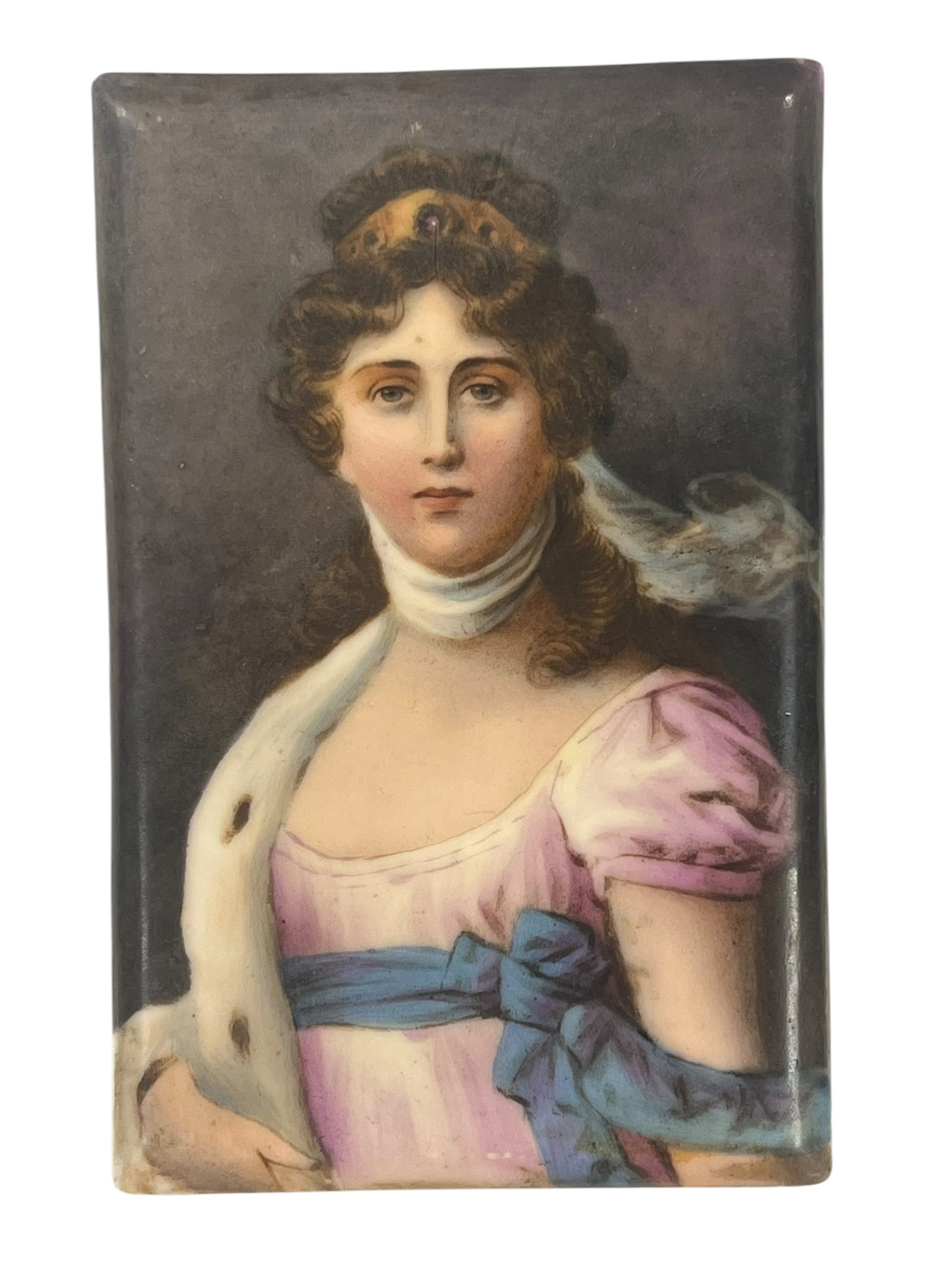 Miniature Portrait of a Lady on Porcelain: Miniature Portrait of a Lady on Porcelain.