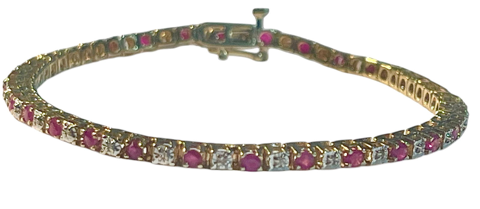 14K Gold Ruby and Diamond Bracelet (1 of 11)