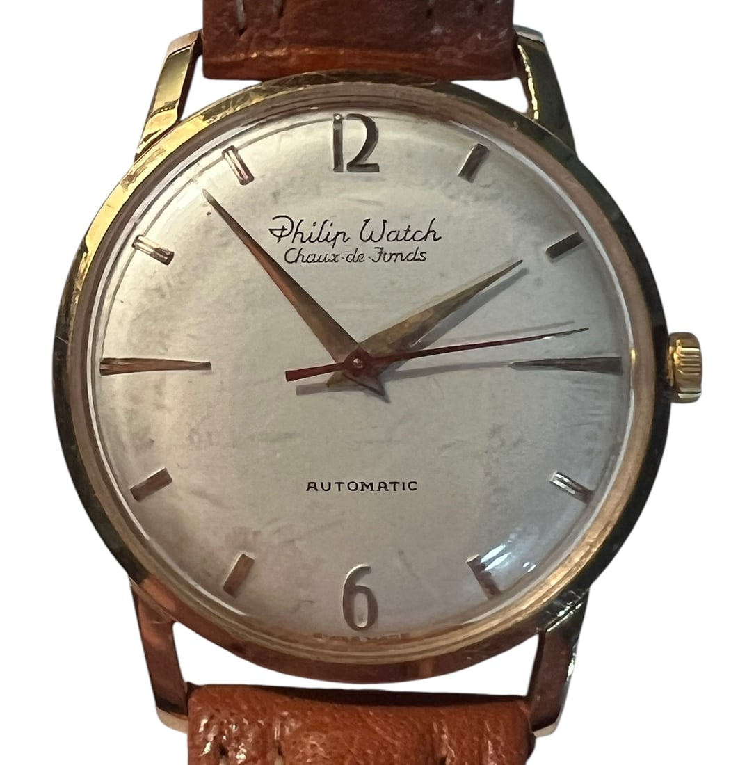 18K Gold Philip Watch Chaux-de-Fonds Automatic Watch (1 of 9)