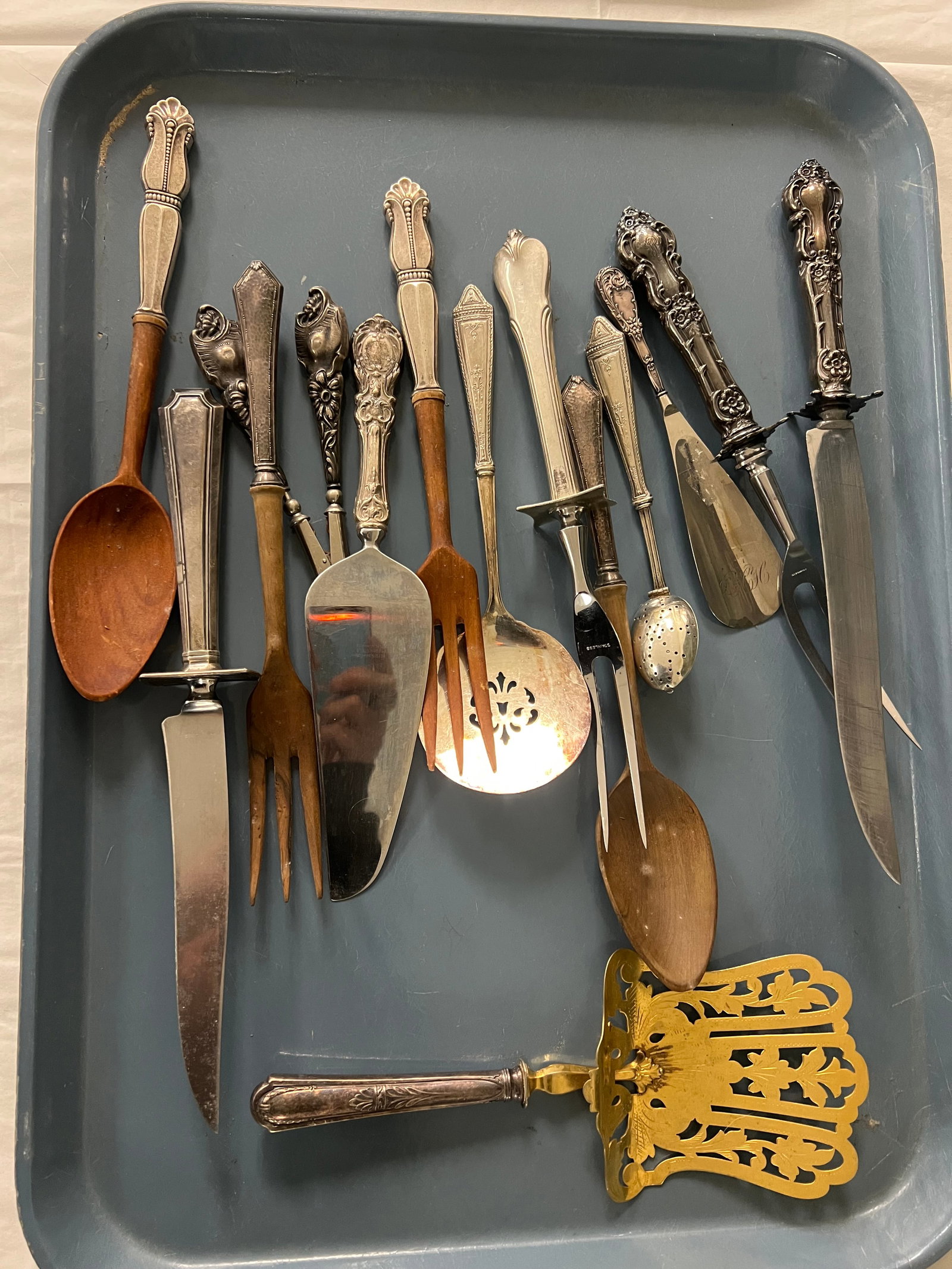 Lot of Serving Pieces with Sterling Silver Handles (1 of 5)