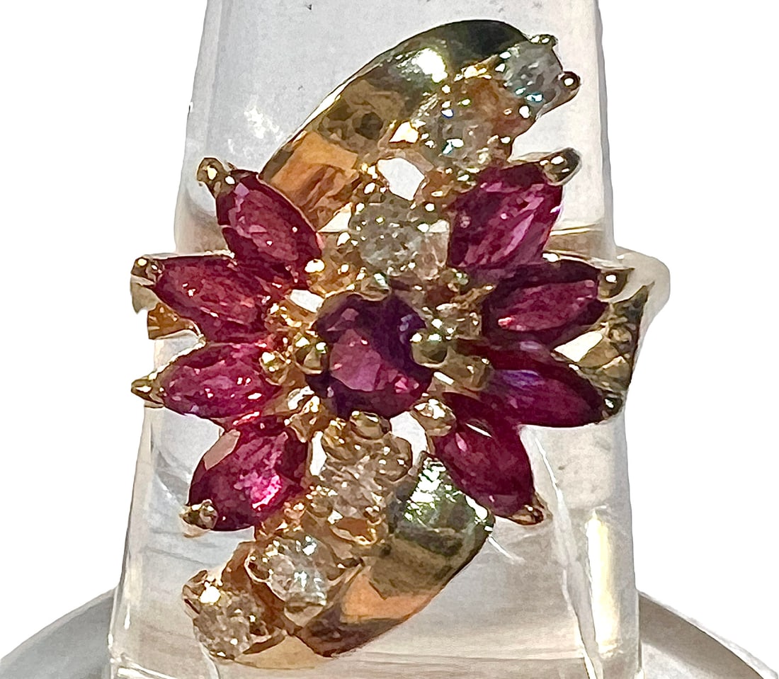 14K Gold Ruby and Diamond Ring (1 of 7)