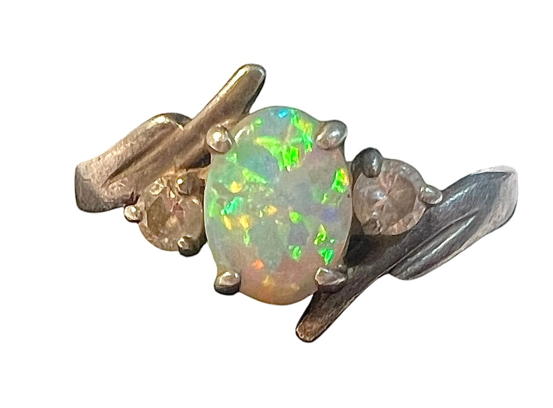 Sterling Silver and Opal Ring (1 of 7)