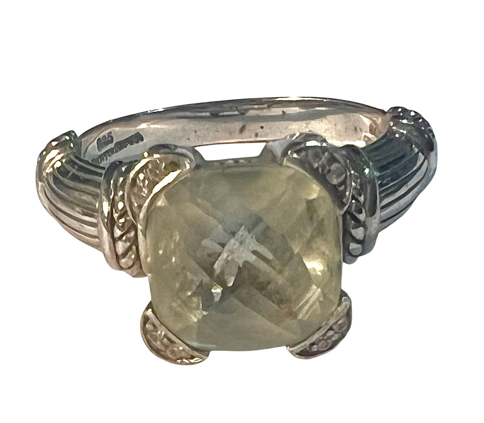 Judith Ripka Sterling Silver Prasiolite Ring (1 of 8)