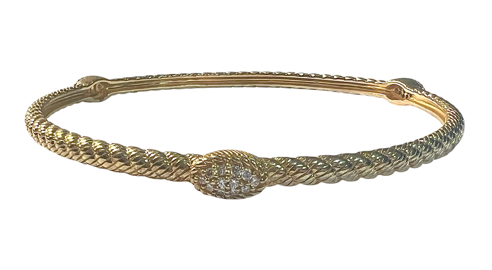 Judith Ripka Sterling Silver Vermeil Bangle Bracelet (1 of 8)