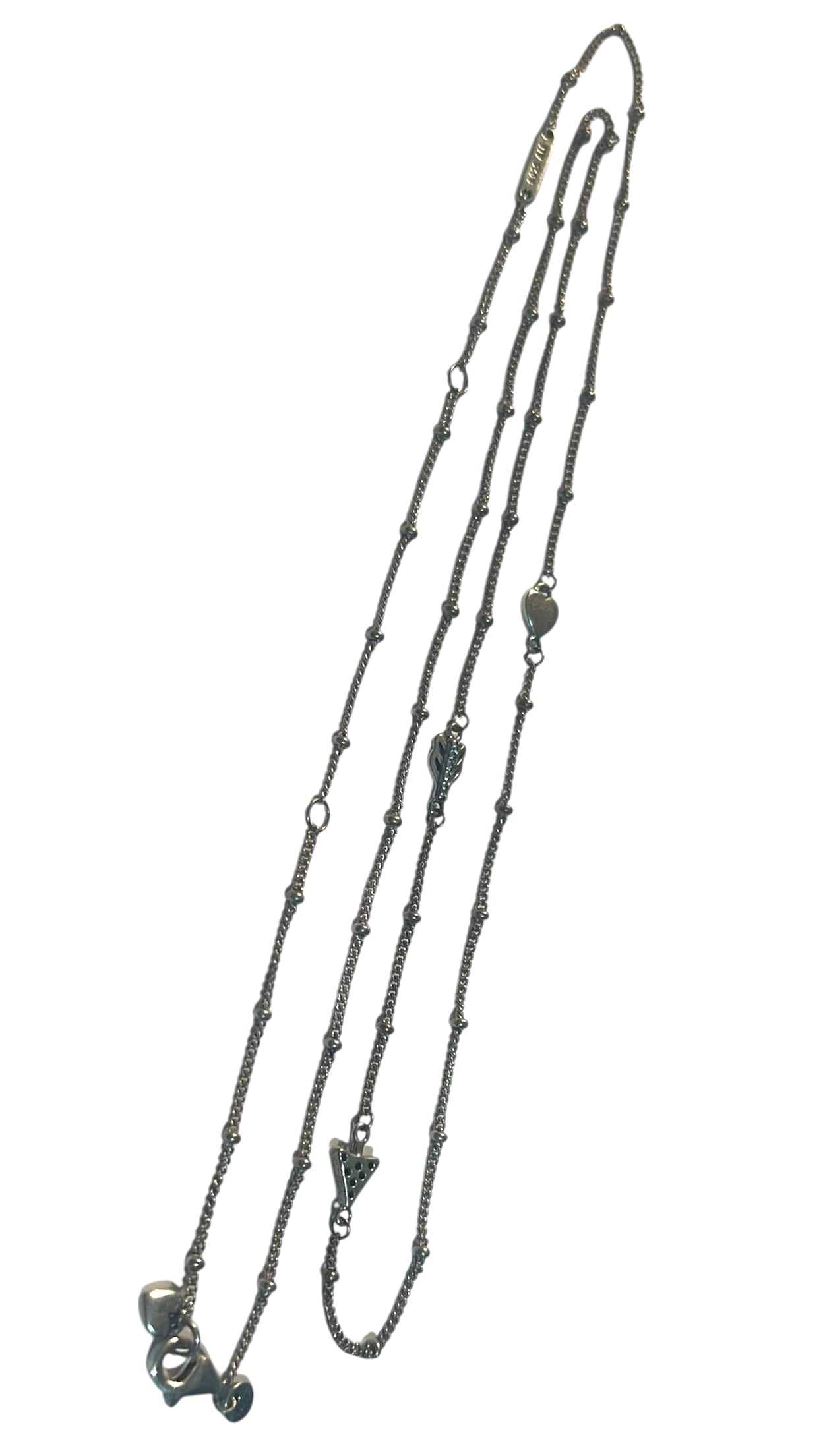 Sterling Silver Pandora Ale Necklace: Sterling Silver Pandora Ale Necklace. It is 23 inches long.