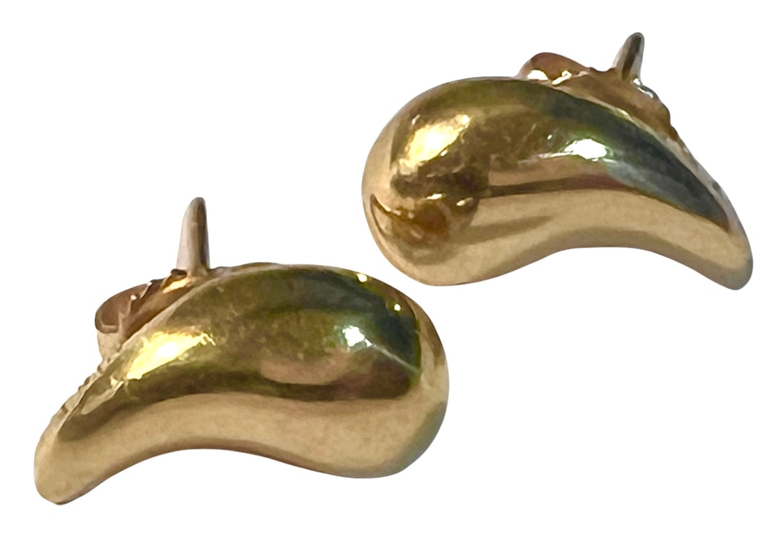 Tiffany & Co. Vintage 18K Gold Elsa Peretti Tear Drop Earrings (1 of 11)