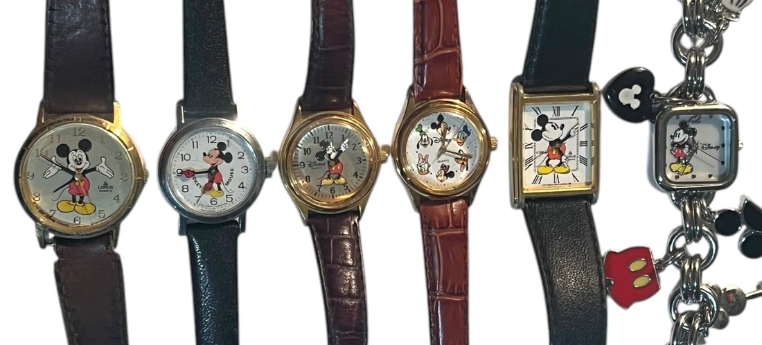 Lot of 6 Vintage Mickey Mouse Disney Watches (1 of 15)