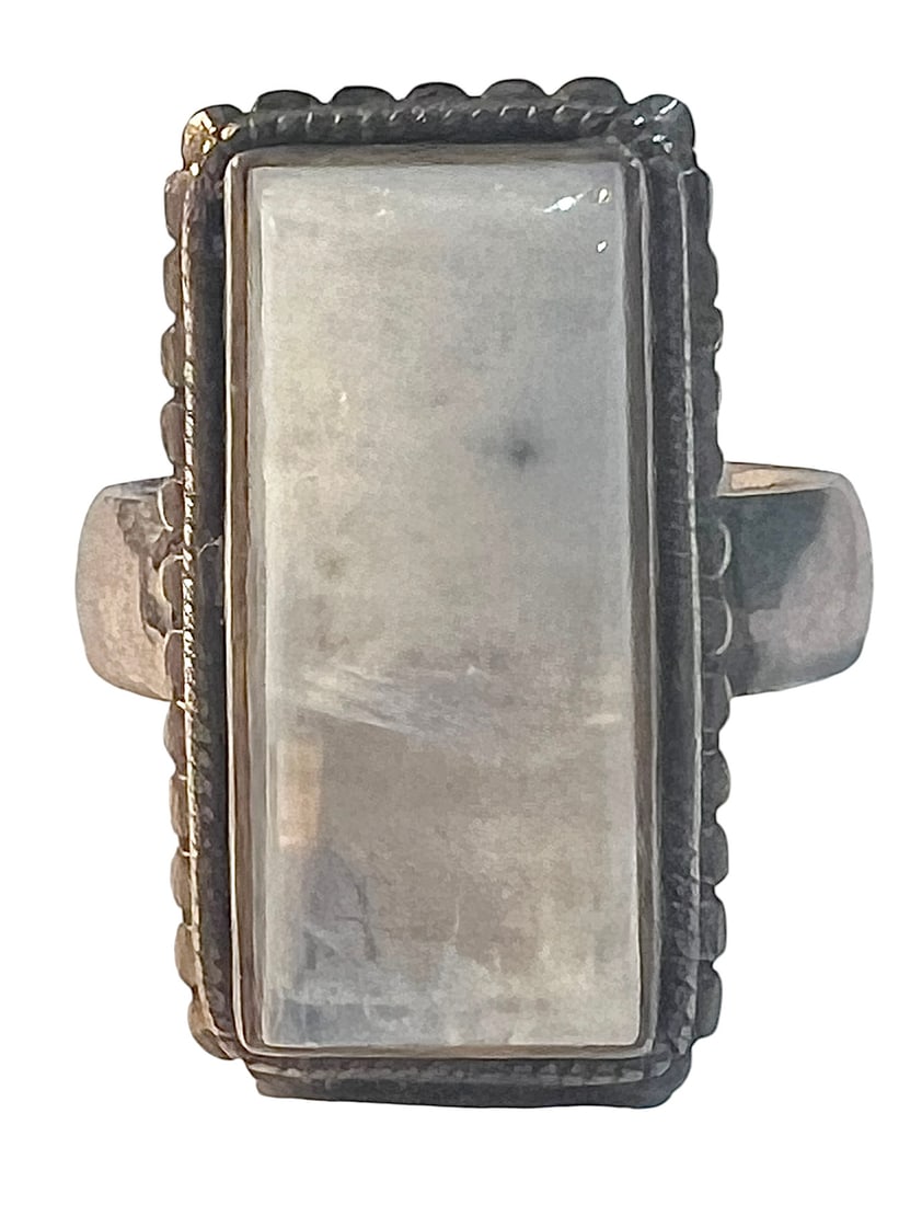 Sterling Silver Rainbow Moonstone Ring (1 of 6)