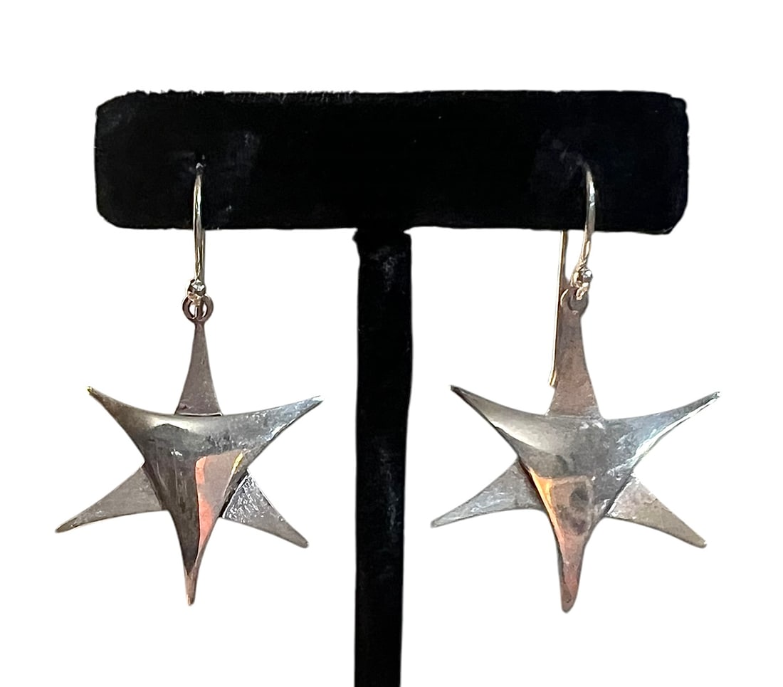 Alon Diller 950 Sterling Silver Star Earrings (1 of 6)