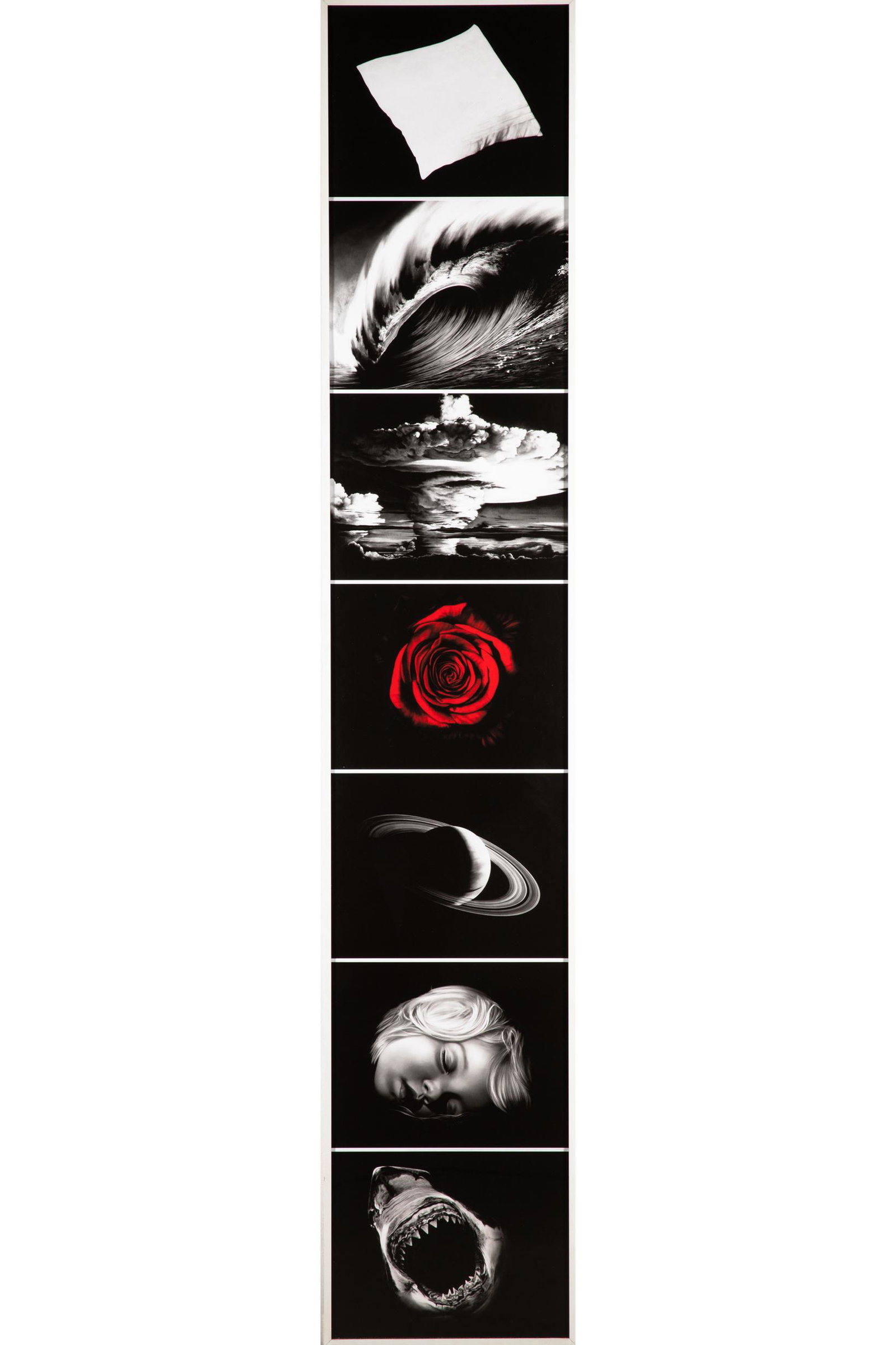 Robert Longo, Essentials From Forty are better than one: Robert Longo, (*1953), Essentials. From: Forty are better than one. 7-part fanfold. Ditone prints on Hahnemühle Rag paper. Unfolded: 175 x 32cm. Here No. 69 from an edition of 75 copies. Signed,