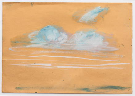 Piero Pizzi Cannella* (*1955), Senza titolo: Piero Pizzi Cannella*, (*1955) Senza titolo / Untitled. 1980. Mixed media on paper. 32 x 22 cm. Signed, inscribed and dated in pencil on verso: Pizzi Cannella, 'Senza Titolo', 1980. Framed behind glas