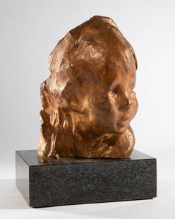 Medardo Rosso (after), Bambino ebreo: Medardo Rosso (after) Bambino ebreo. Bronze, patinated in copper colour. H. 27.5 cm (with base). Inscribed on the side: M. Rosso (recessed).