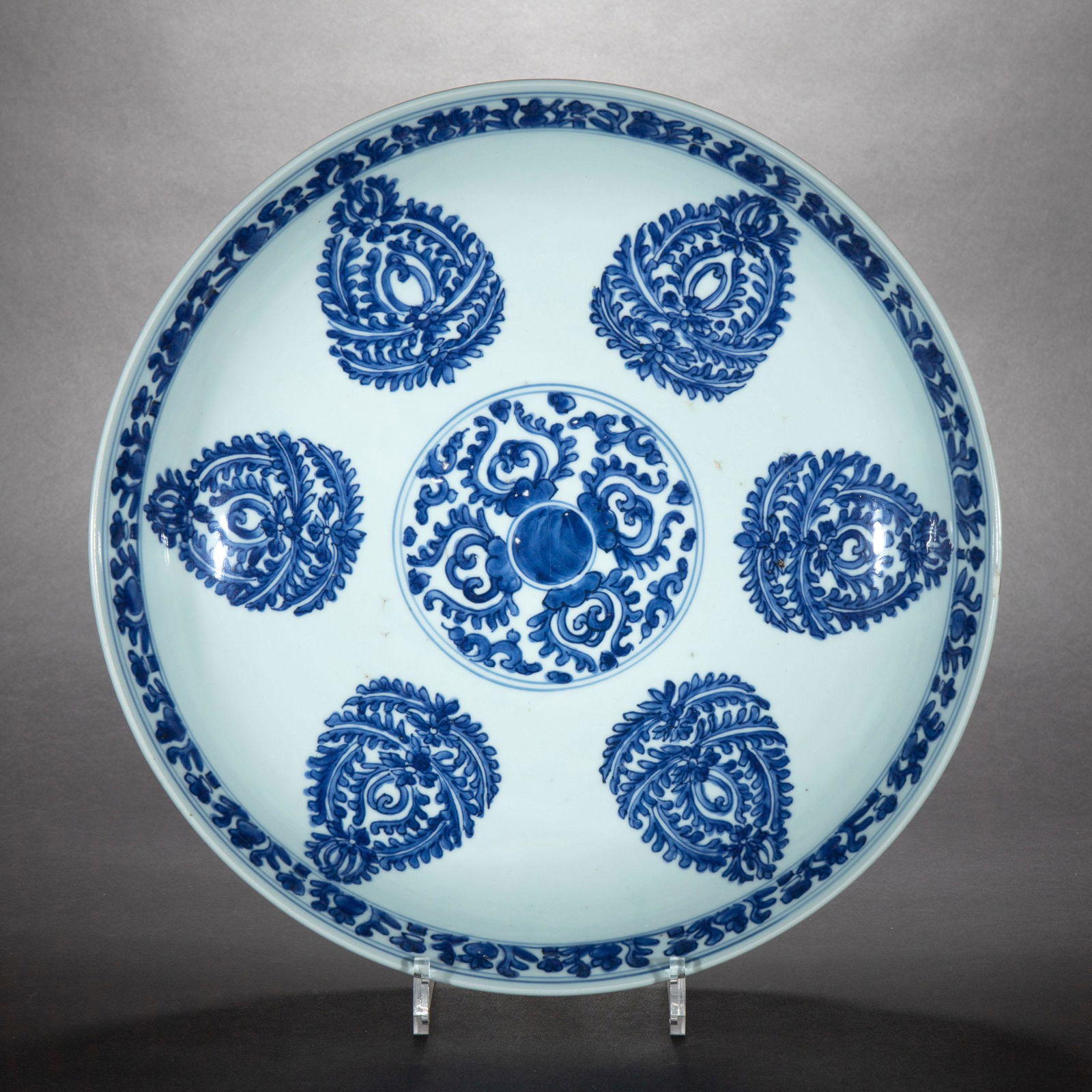 Large Kangxi plate for the Islamic market, porcelain (1 of 6)