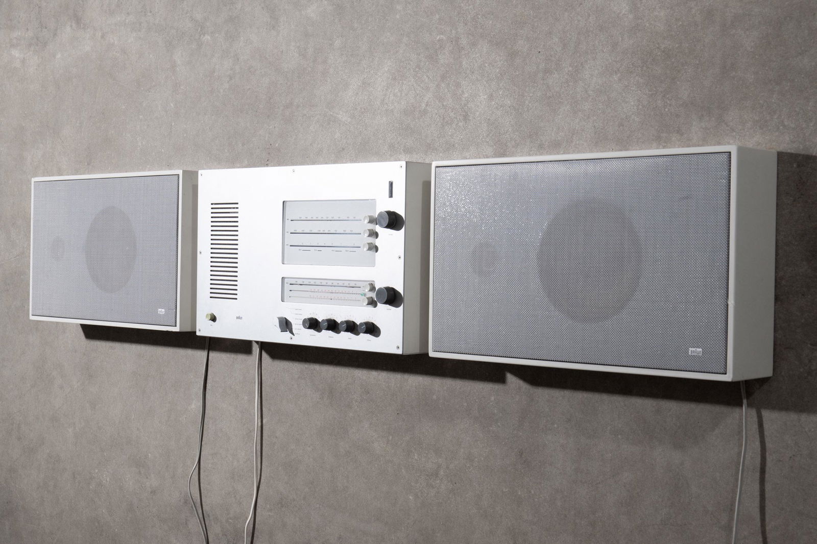 Dieter Rams, Braun AG, Control unit / wall system TS 45 + 2 loudspeakers L 450 (1 of 4)