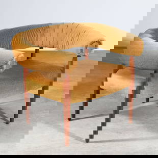 Nanna Ditzel, Lounge Chair, Model Ring Chair: Nanna Ditzel Lounge chair, model Ring Chair. Designed 1958. Teak, velor fabric. 66 x 86 x 72 cm. Literature: Noritsugu Oda, Danish Chairs,Tokyo 1996, Abb. S. 167: