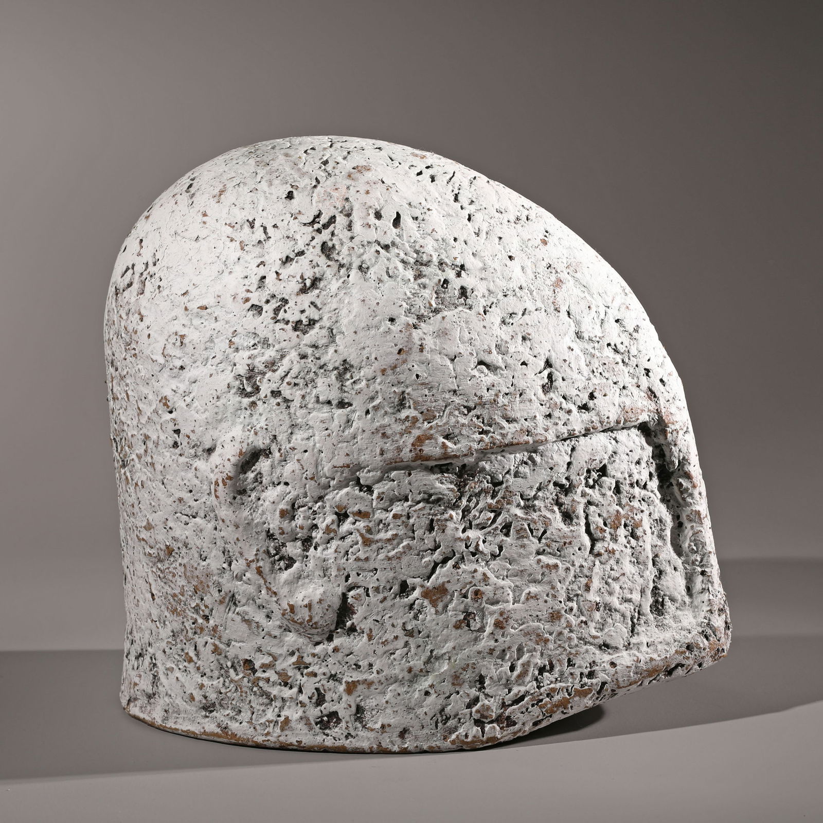 Fritz Vehring, Sculpture White Helmet: Fritz Vehring Fritz Vehring, White Helmet. 2013. Earthenware. White glaze. H. 13 cm. Inscribed: FV 2013 (scratched).